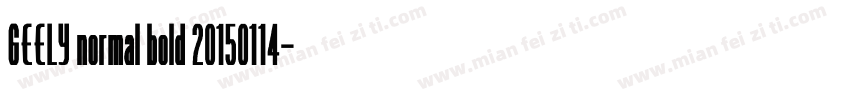 GEELY normal bold 20150114字体转换